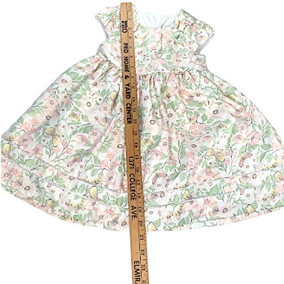 Catherine Malabdrino Ivory Off White Floral Satin Formal Toddler Dress Size 3T - Picture 5 of 12